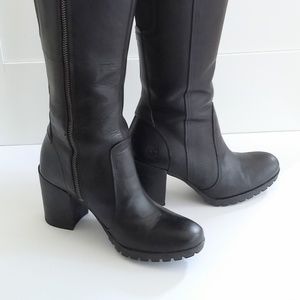 TIMBERLAND Black Leather Waterproof Boots
